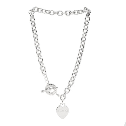 Tiffany Sterling Silver Heart Tag Toggle Necklace 3 of 4