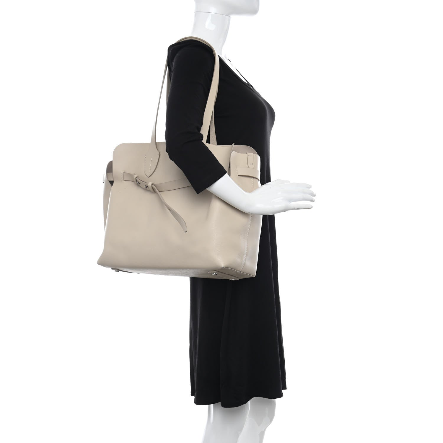 Burberry Soft Calfskin Medium Belt Bag Limestone 2 of 10