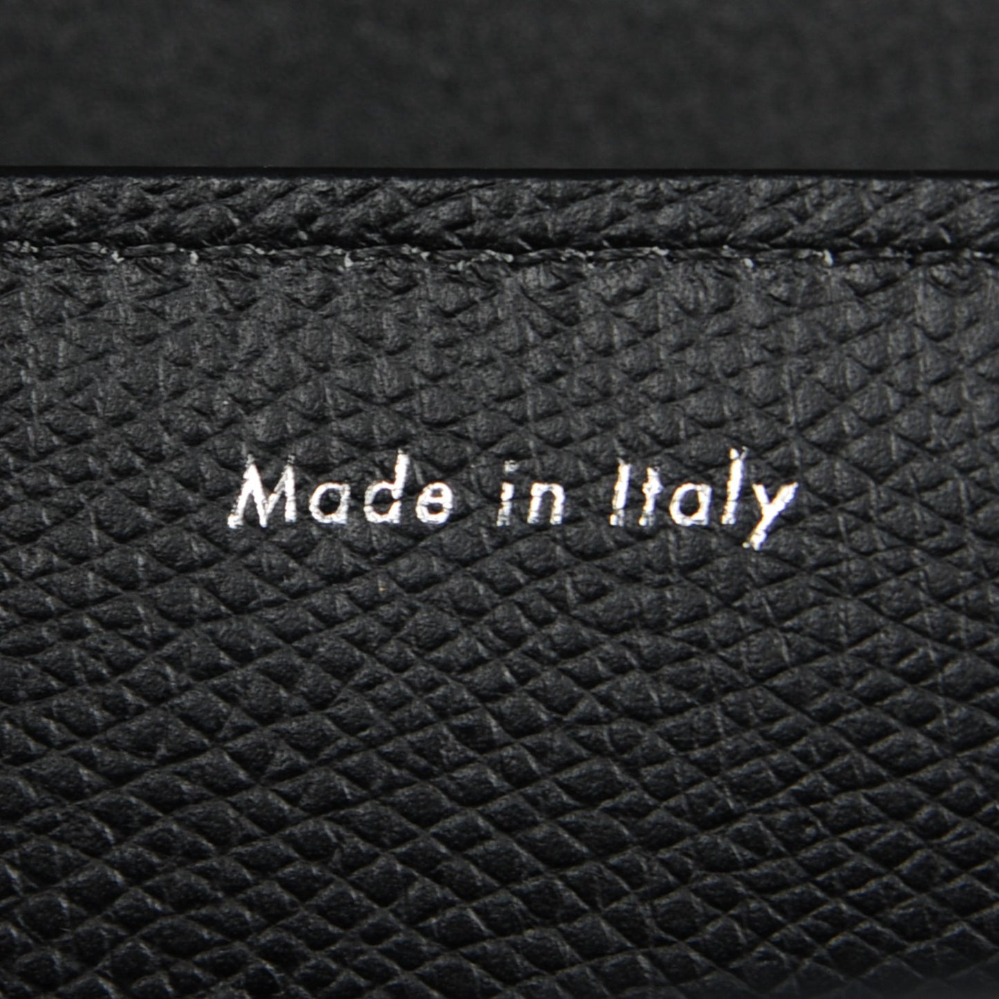 Grained Calfskin Small Case Bag Black