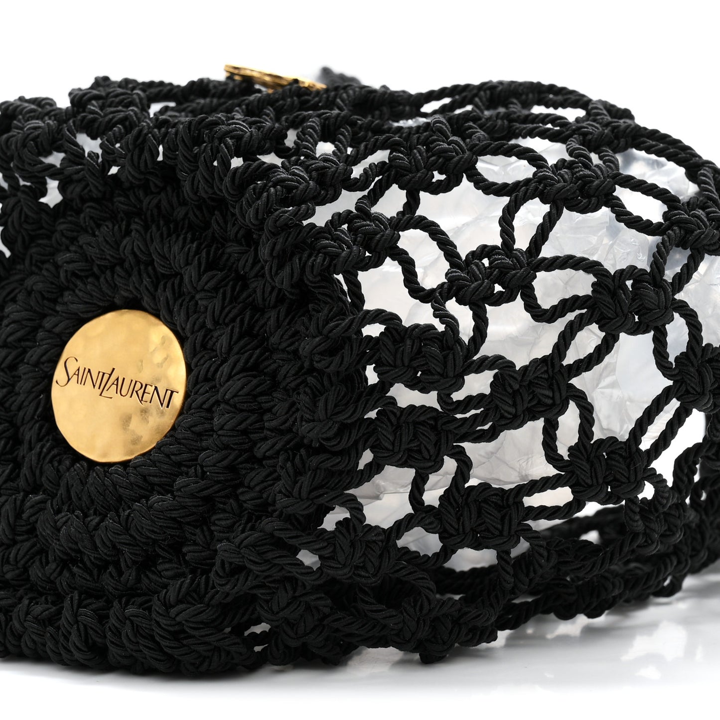 Crochet Small Shopping Bag Black