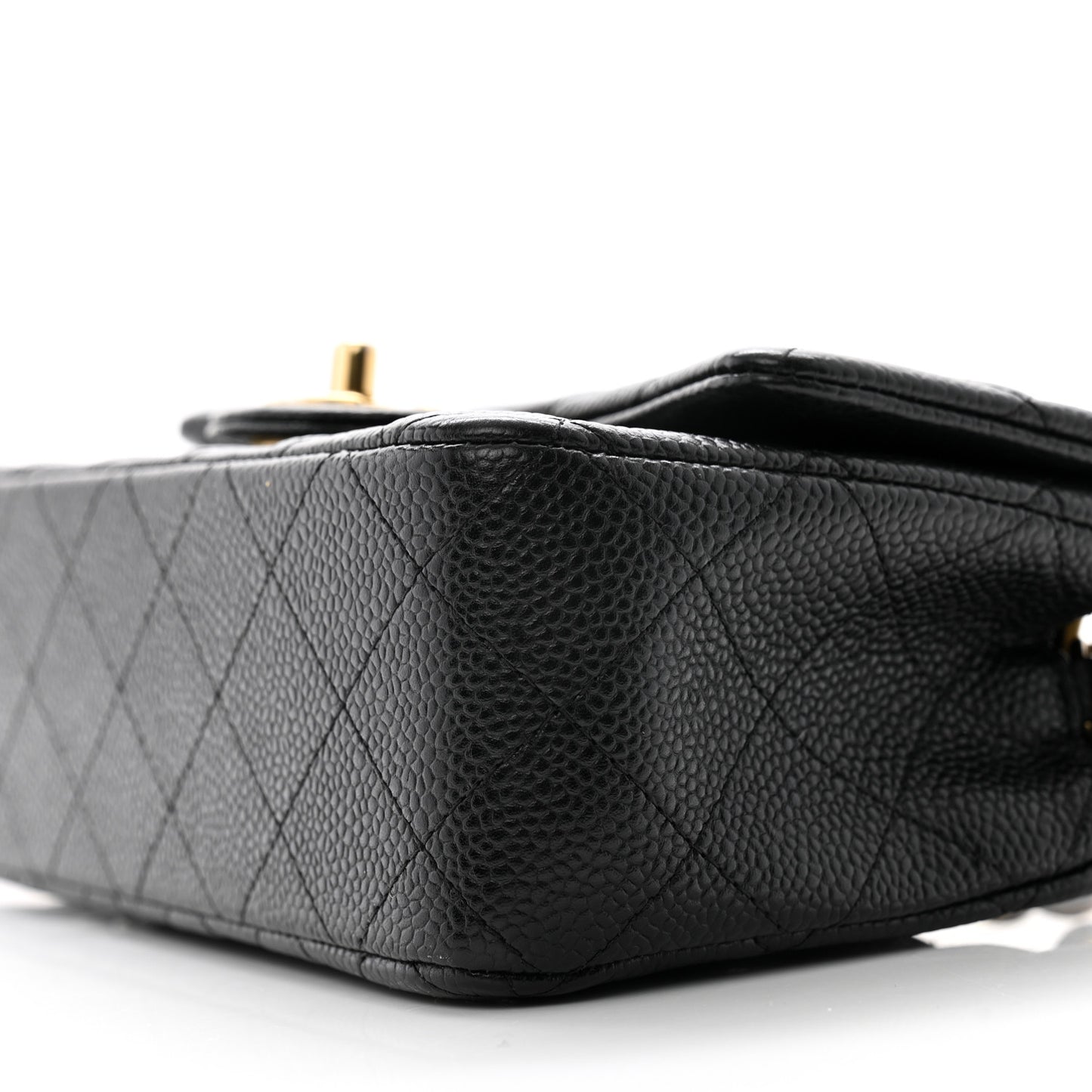 Caviar Quilted Mini Rectangular Flap Black