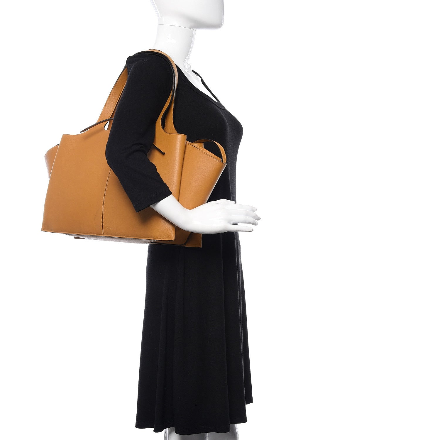 Celine Supple Natural Calfskin Medium Tri-Fold Bag Blonde 2 of 20