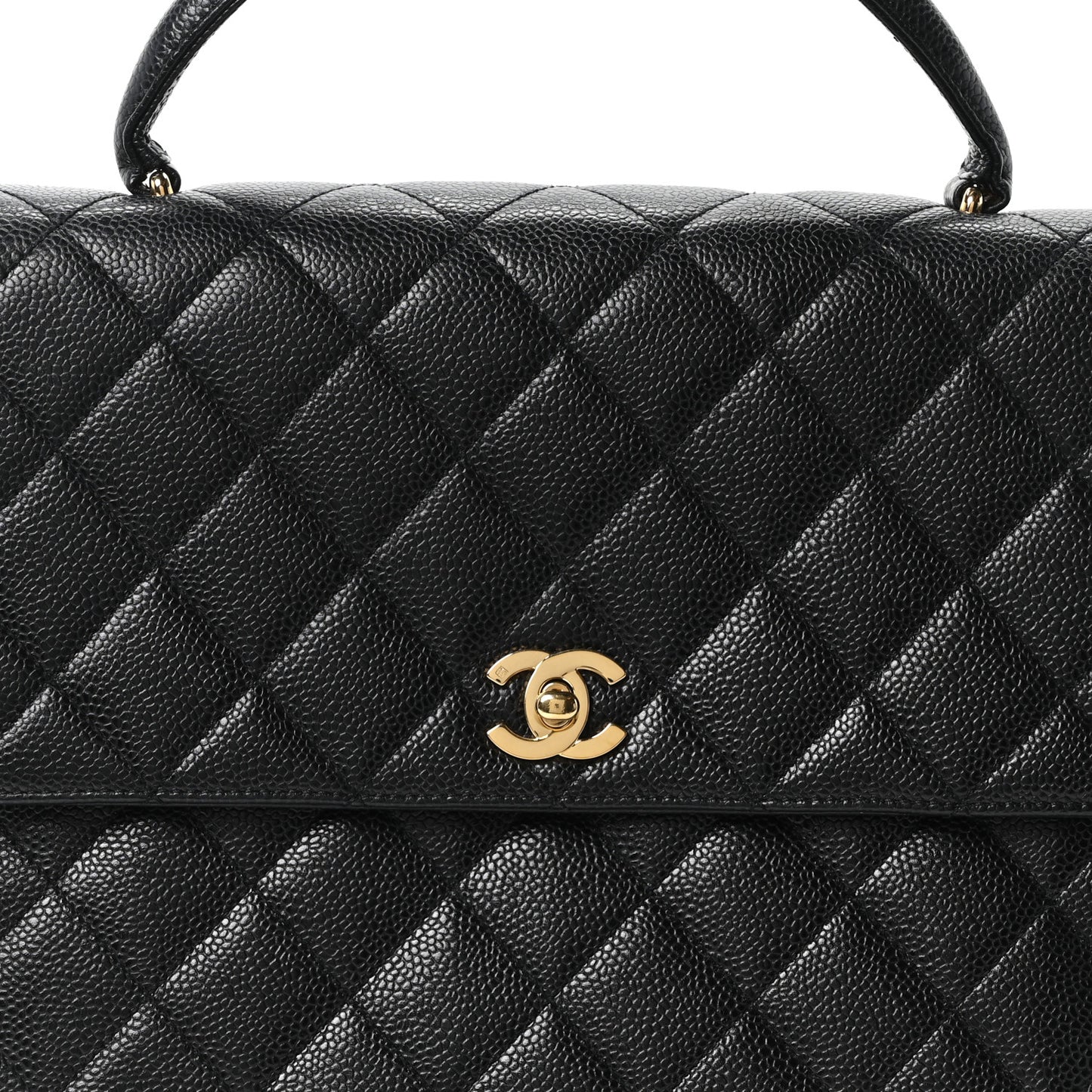 Caviar Quilted Jumbo Kelly Flap Black