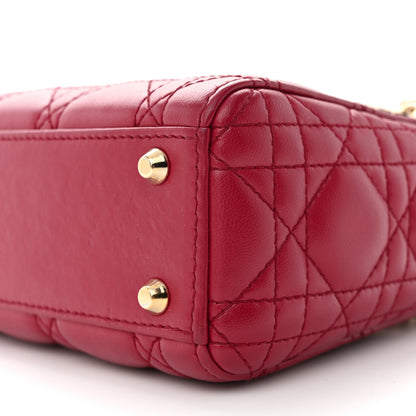 Christian Dior Lambskin Cannage Mini Lady Dior Red 10 of 11