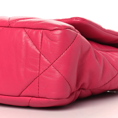 Chanel Lambskin Quilted Medium Chanel 19 Flap Dark Pink 9 of 10