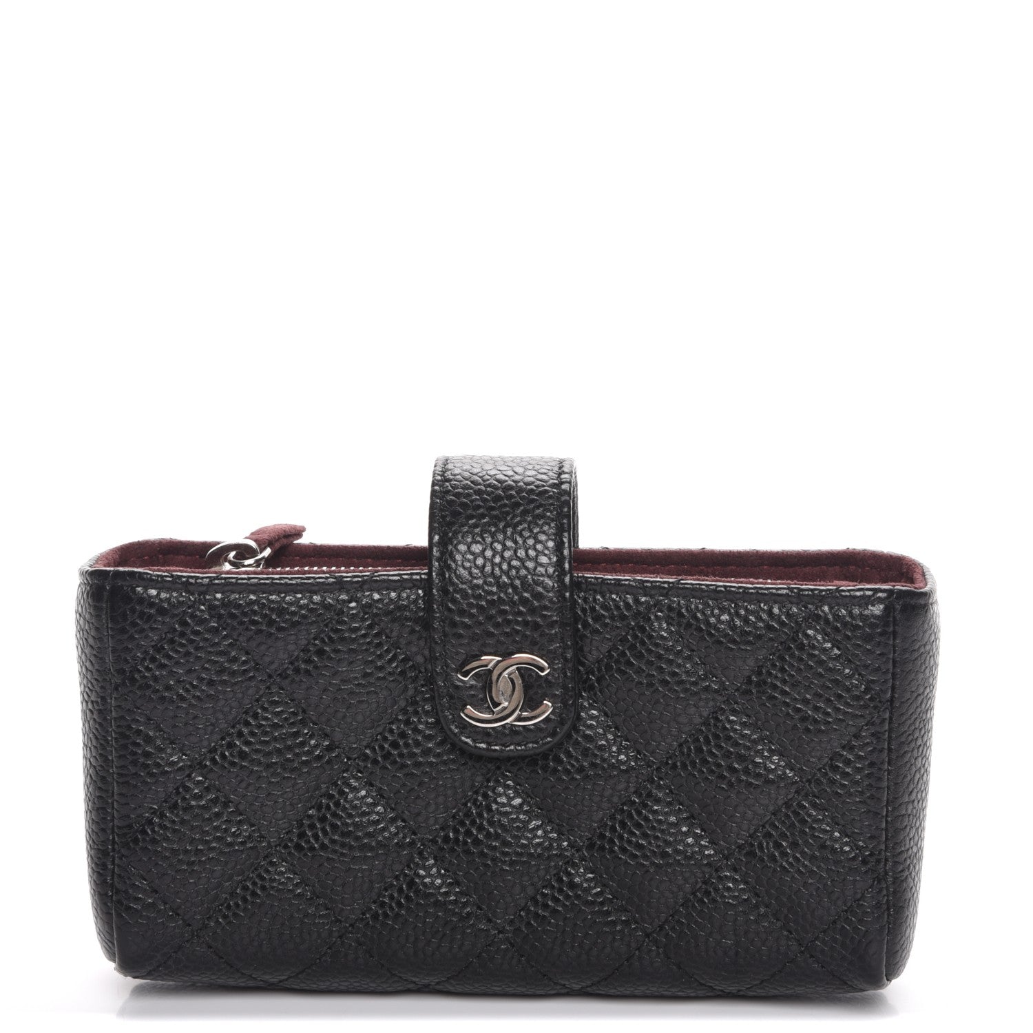 Chanel Caviar Quilted Mini Phone Holder Clutch Black 1 of 8