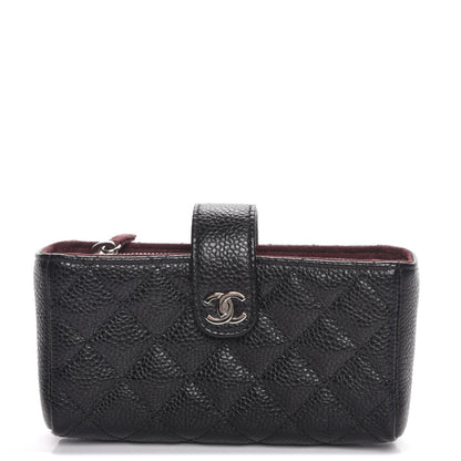 Chanel Caviar Quilted Mini Phone Holder Clutch Black 1 of 8
