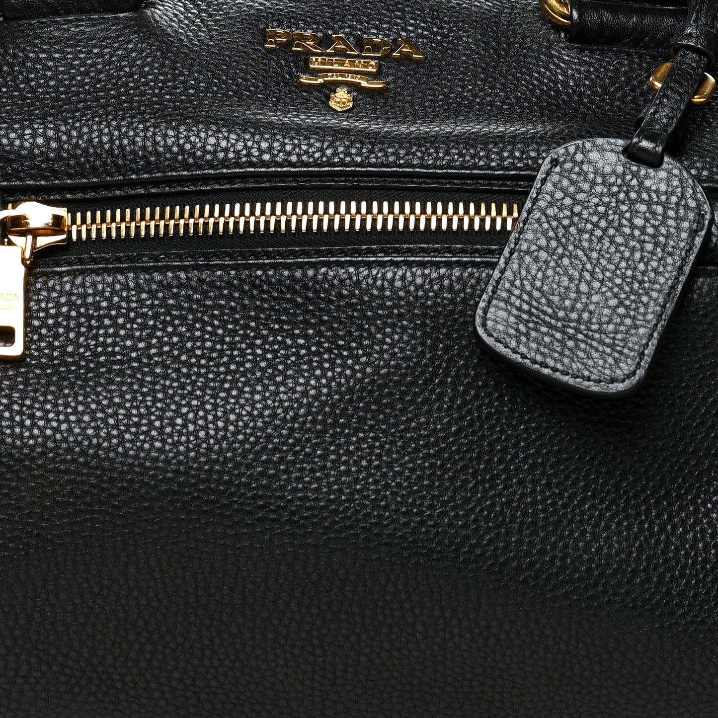 Vitello Daino Shopping Satchel Black