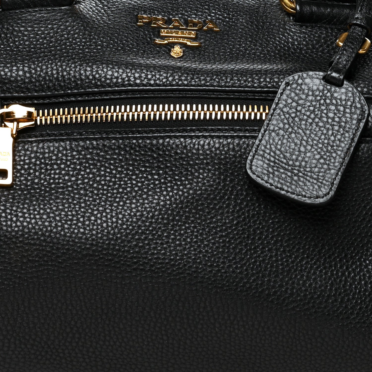 Prada Vitello Daino Shopping Satchel Black 6 of 8