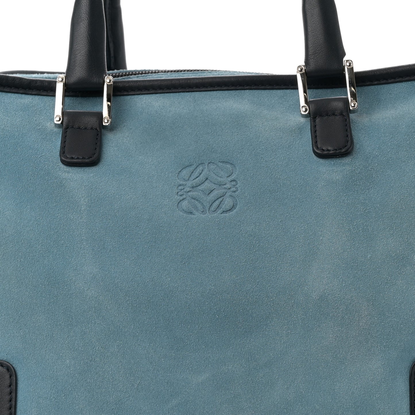 Suede Calfskin Amazona Blue Black