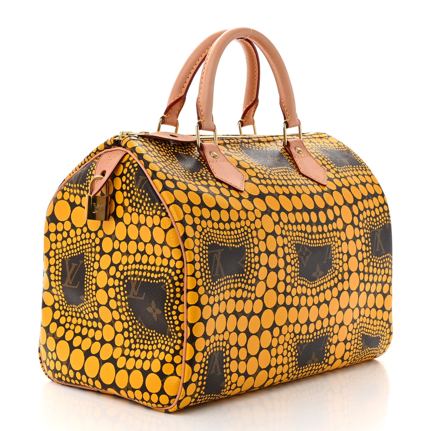 Monogram Kusama Town Speedy 30 Yellow