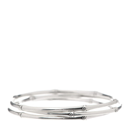 John Hardy Sterling Silver Bamboo Bangle Bracelet Set of 3 3 of 5