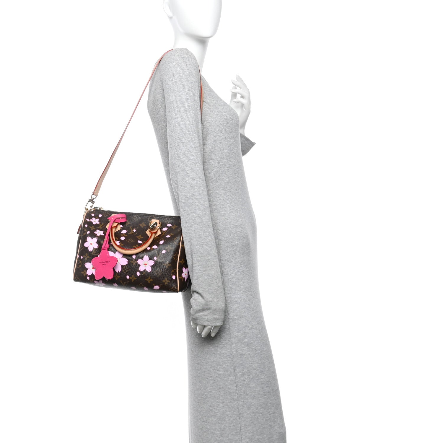 Louis Vuitton LV X TM Monogram Cherry Blossom Speedy Bandouliere 25 Sakura Brown 2 of 11