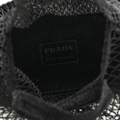 Prada Tessuto Mesh Patent Rete Bag Black 5 of 8