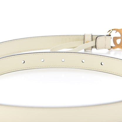Gucci Calfskin Double G 20mm Belt 80 32 Mystic White 6 of 6