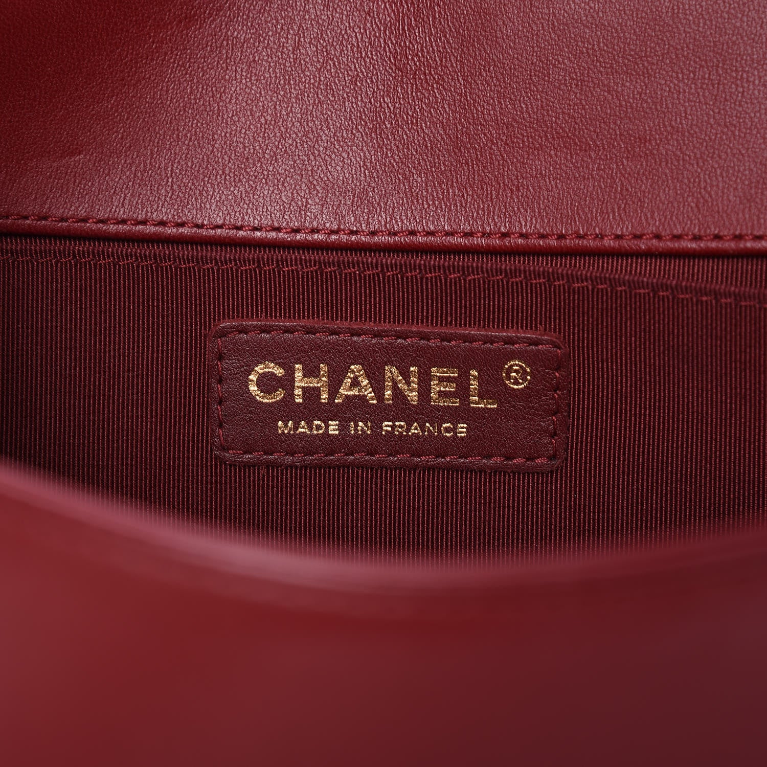 Chanel Lambskin Quilted Medium Boy Flap Dark Red 6 of 13