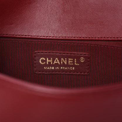 Chanel Lambskin Quilted Medium Boy Flap Dark Red 6 of 13