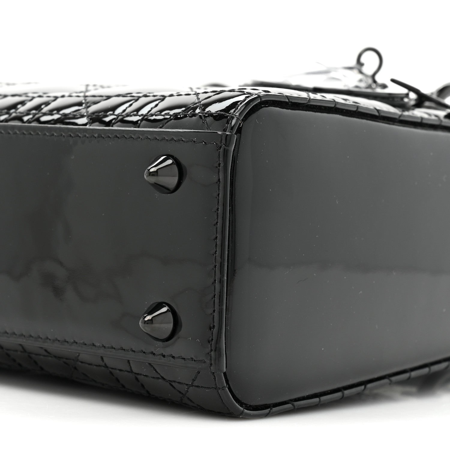 Christian Dior Ultraglossy Patent Cannage Small Lady Dior Black 8 of 10