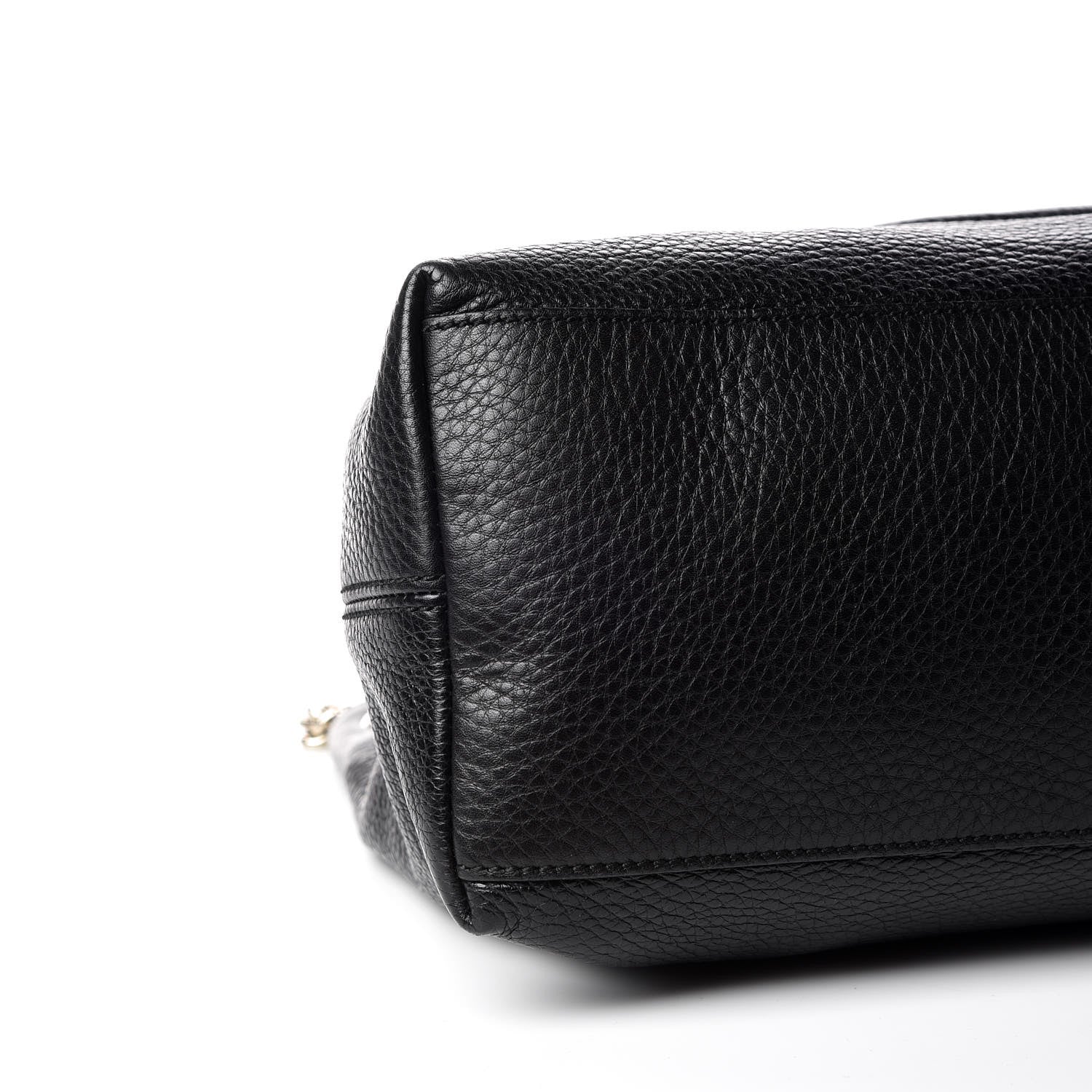 Gucci Pebbled Calfskin Medium Soho Chain Shoulder Bag Black 5 of 9
