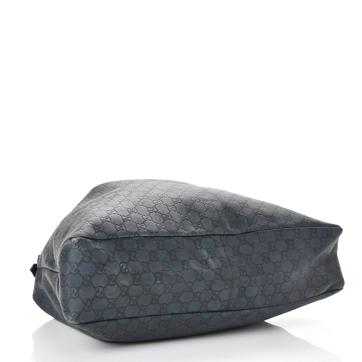 Guccissima Large Horsebit Chain Hobo Blue
