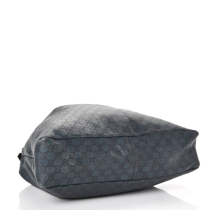 Gucci Guccissima Large Horsebit Chain Hobo Blue 4 of 15