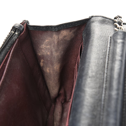 Chanel Lambskin Quilted Wallet On Chain WOC Black 11 of 24