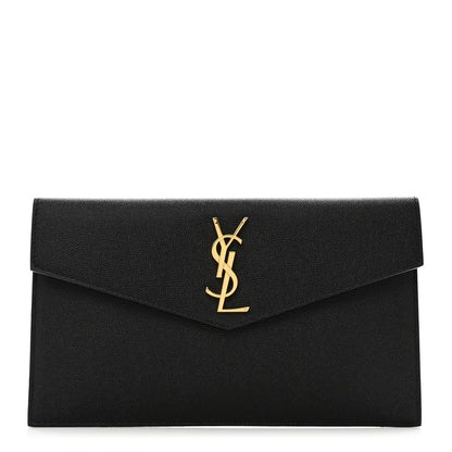 Saint Laurent Grain De Poudre Uptown Pouch Black 1 of 8