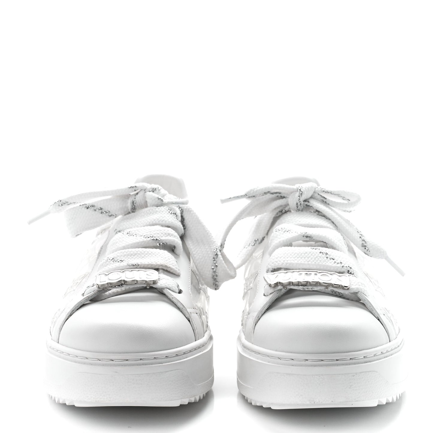 Monogram PVC Time Out Sneakers 38.5 Silver