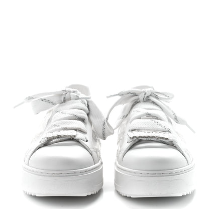 Louis Vuitton Monogram PVC Time Out Sneakers 38.5 Silver 2 of 10