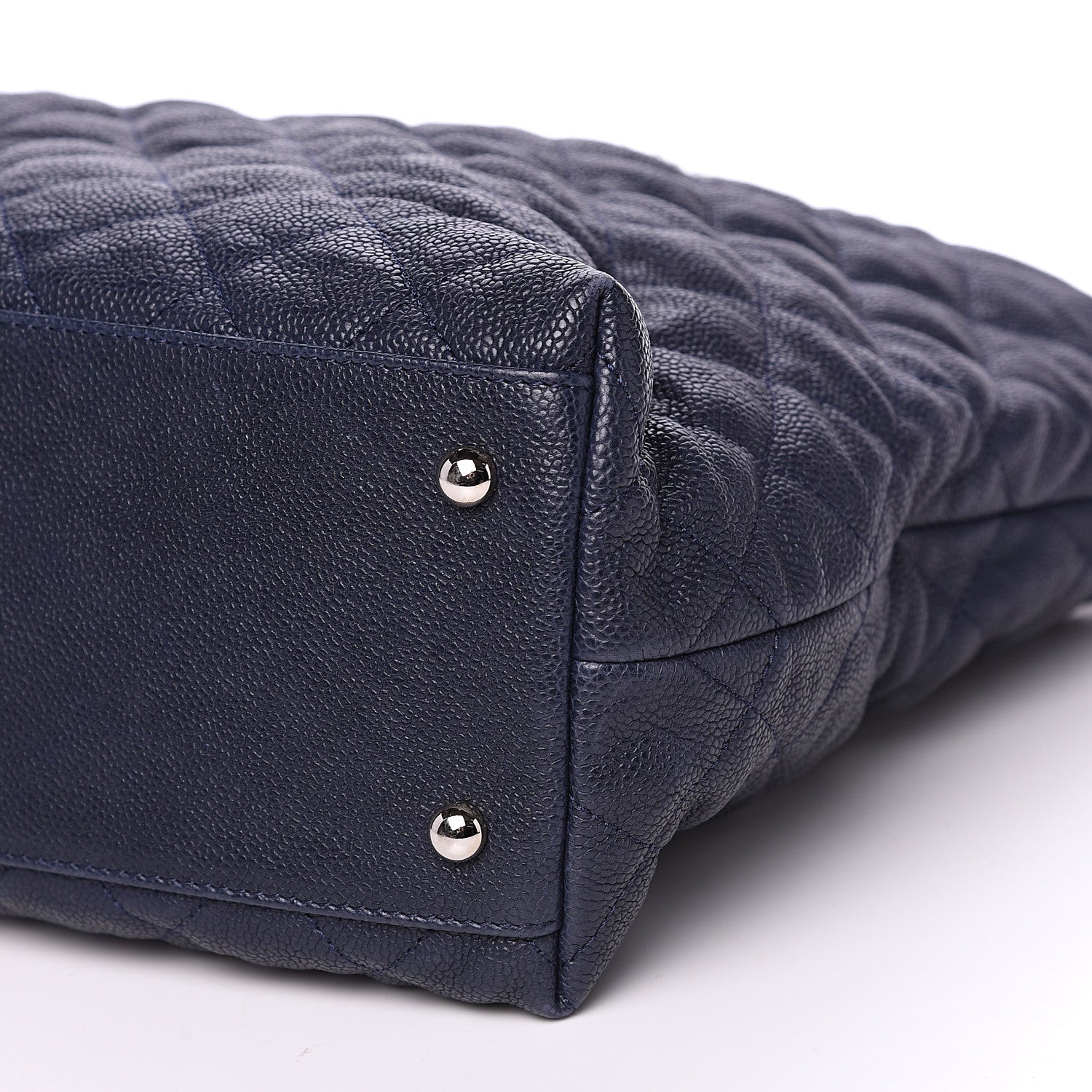 Chanel Caviar Quilted French Riviera Shoulder Bag Dark Navy Blue 12 of 13