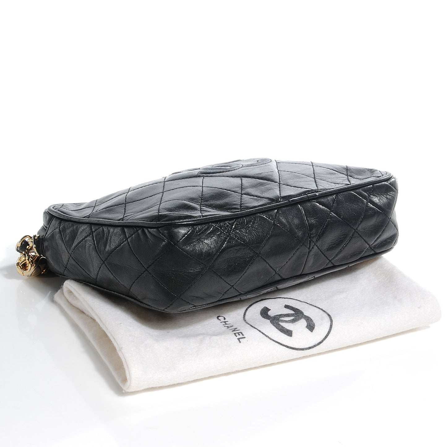 Lambskin Tassel Camera Case Black