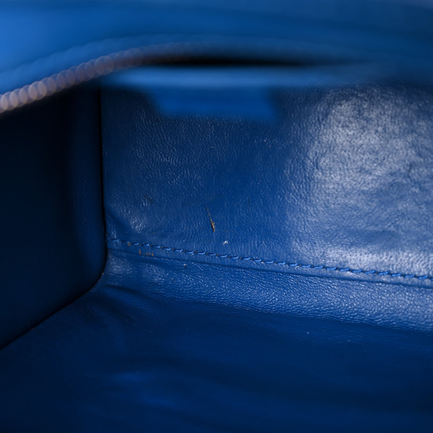 Celine Drummed Calfskin Nano Luggage Indigo 16 of 20