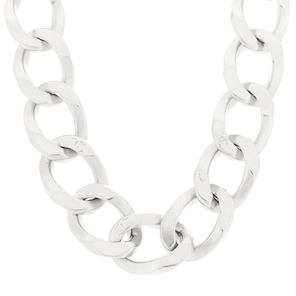 Chanel Chain Link CC Choker Necklace Silver 1 of 4