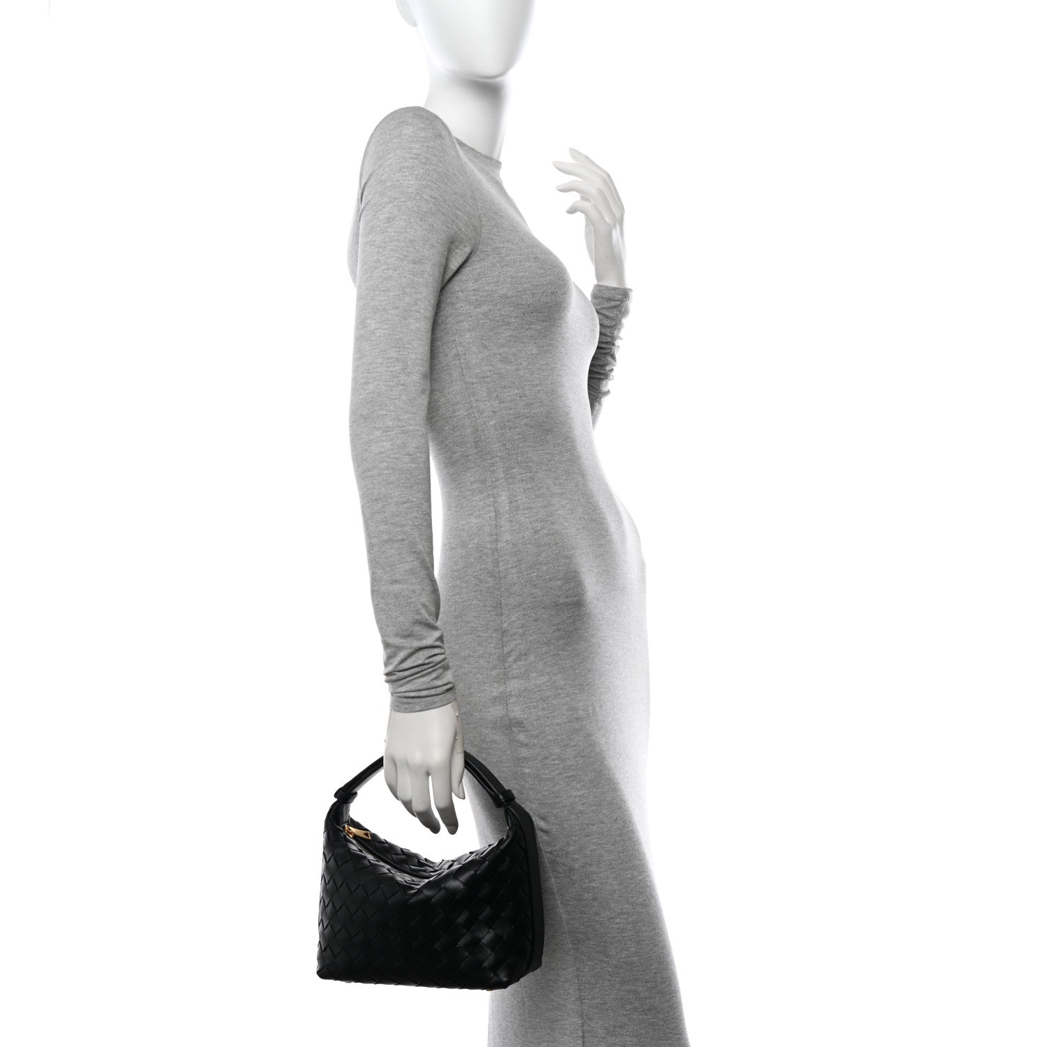 Bottega Veneta Calfskin Nappa Intrecciato Mini Wallace Black 2 of 10