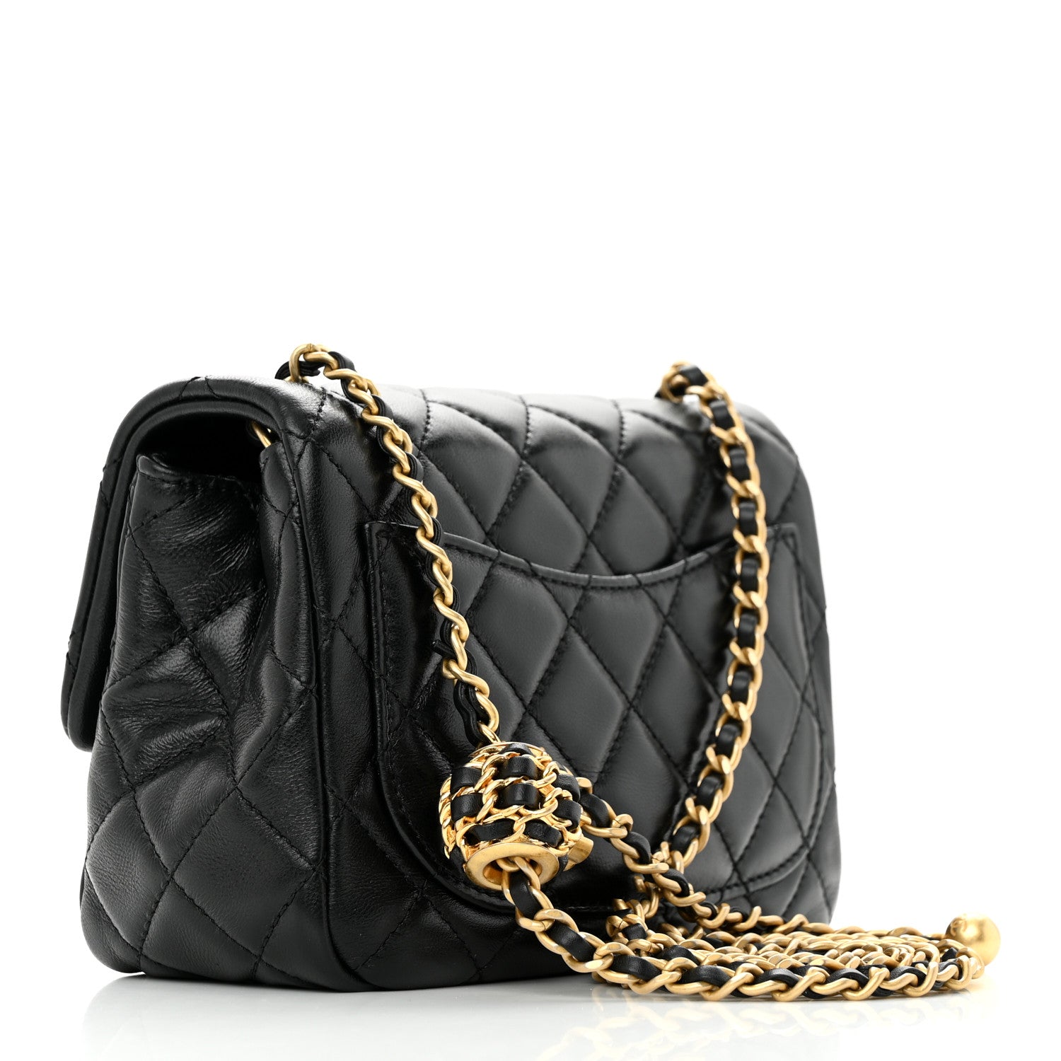 Chanel Lambskin Quilted Mini Pearl Crush Flap Black 3 of 11