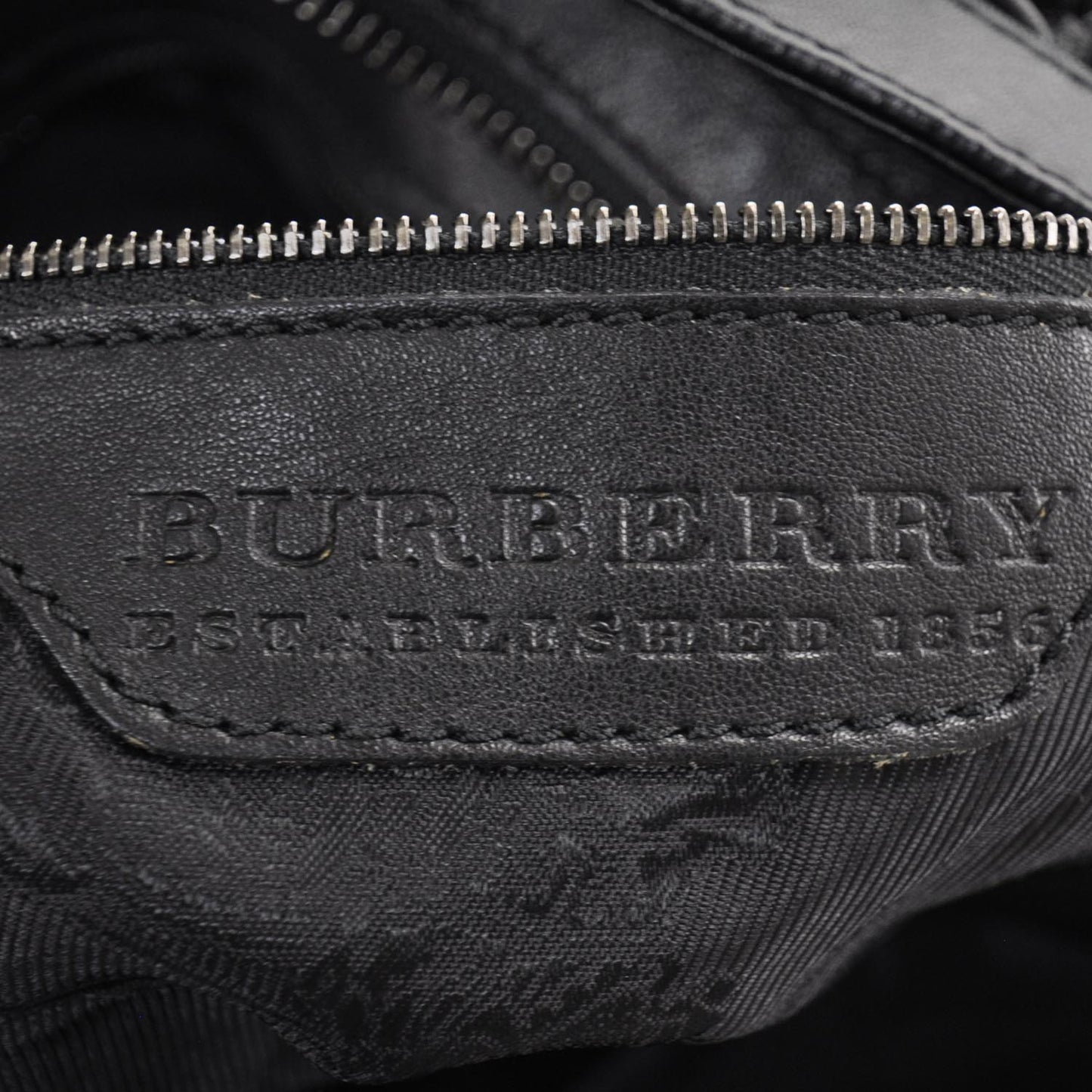 Leather Ruched Ribbon Tote Black