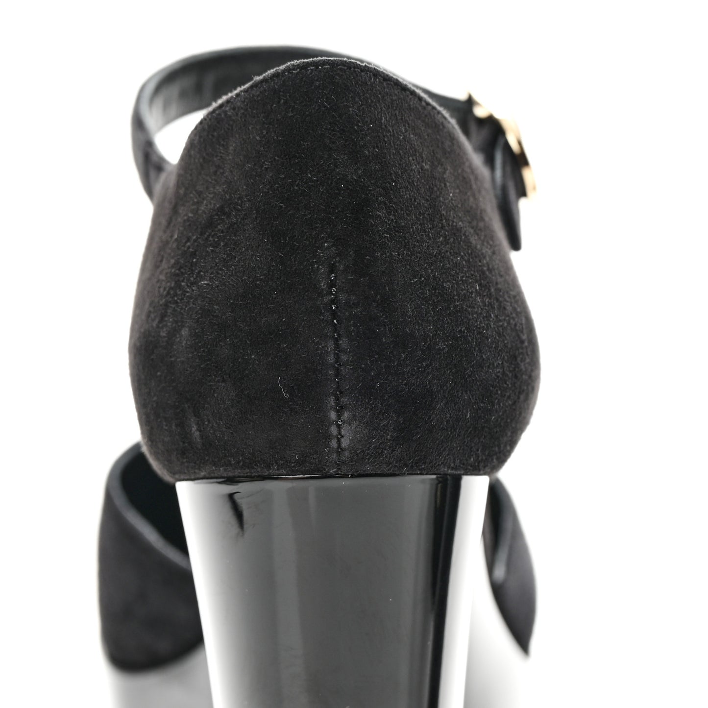 Patent Suede CC Platform Pumps 37.5 Black