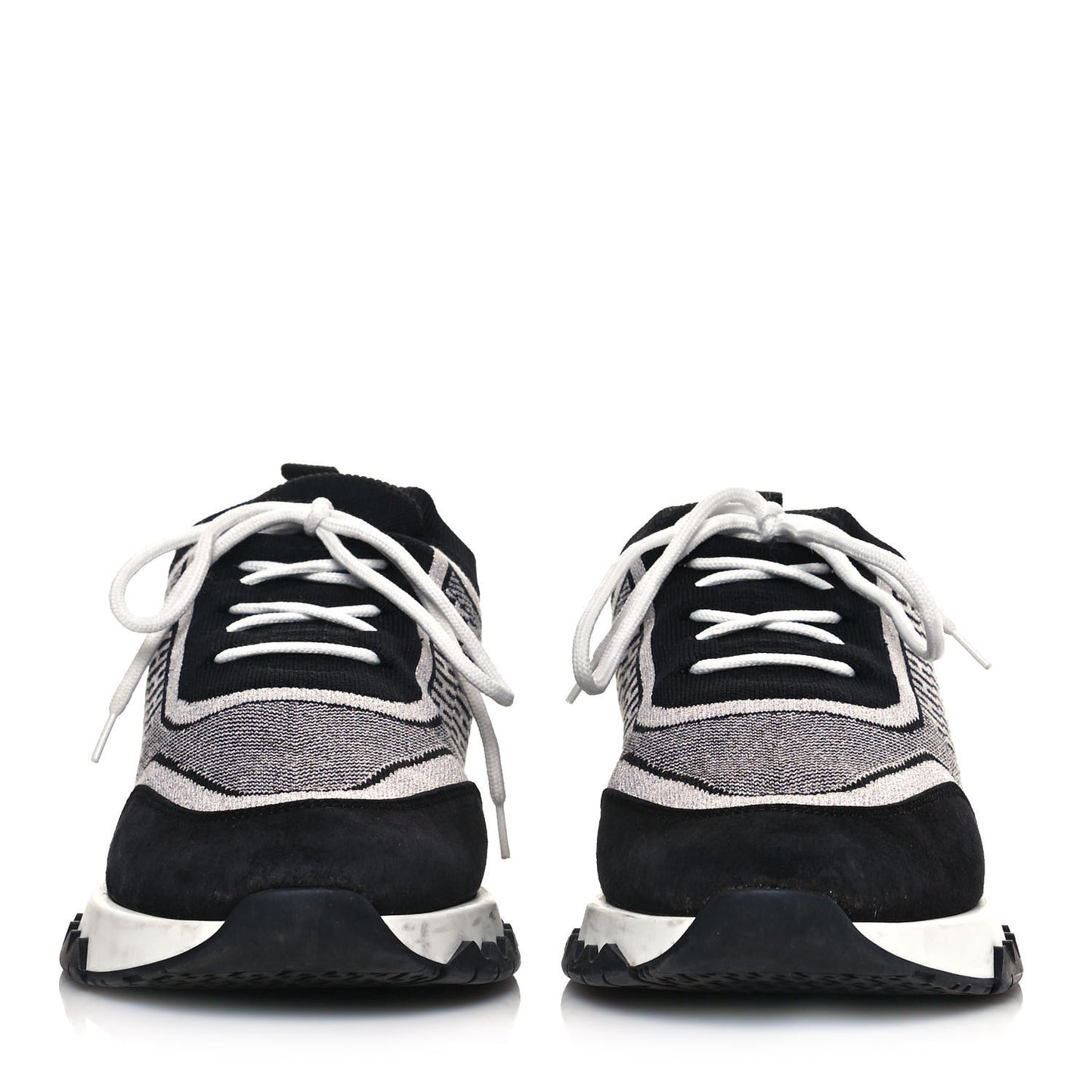 Knit Bi-Color Womens Addict Sneakers 39 Black White
