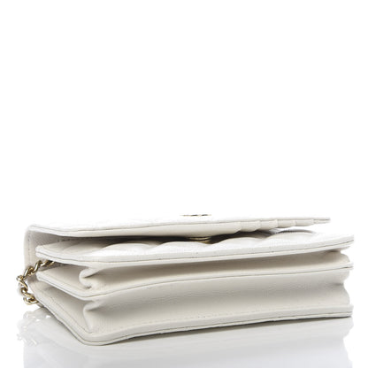 Chanel Caviar Quilted Mini Wallet On Chain WOC White 3 of 9