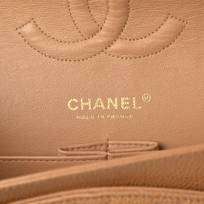 Chanel Caviar Quilted Medium Double Flap Beige 7 of 10