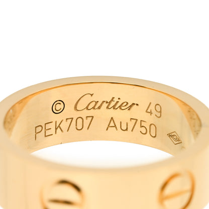 Cartier 18K Yellow Gold 5.5mm LOVE Ring 49 5 4 of 5