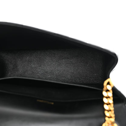Saint Laurent Patent Matelasse Monogram Large Vicky Chain Bag Black 5 of 11