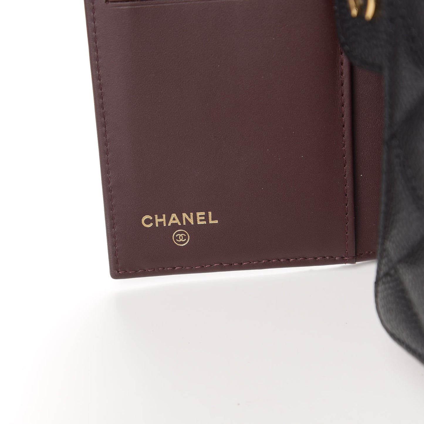 Caviar Quilted Large Flap Wallet Black