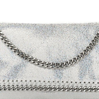 Stella McCartney Chamois Shiny Dotted Nappa Falabella Clutch with Chain Bag White 8 of 10