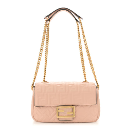 Fendi Nappa Small FF Embossed Midi Chain Baguette Light Rose 1 of 11