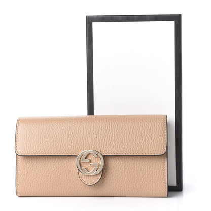 Gucci Dollar Calfskin Interlocking G Continental Wallet Camelia 8 of 8