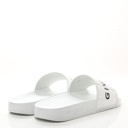 Givenchy Rubber Logo Pool Slide Sandals 38 White 4 of 9