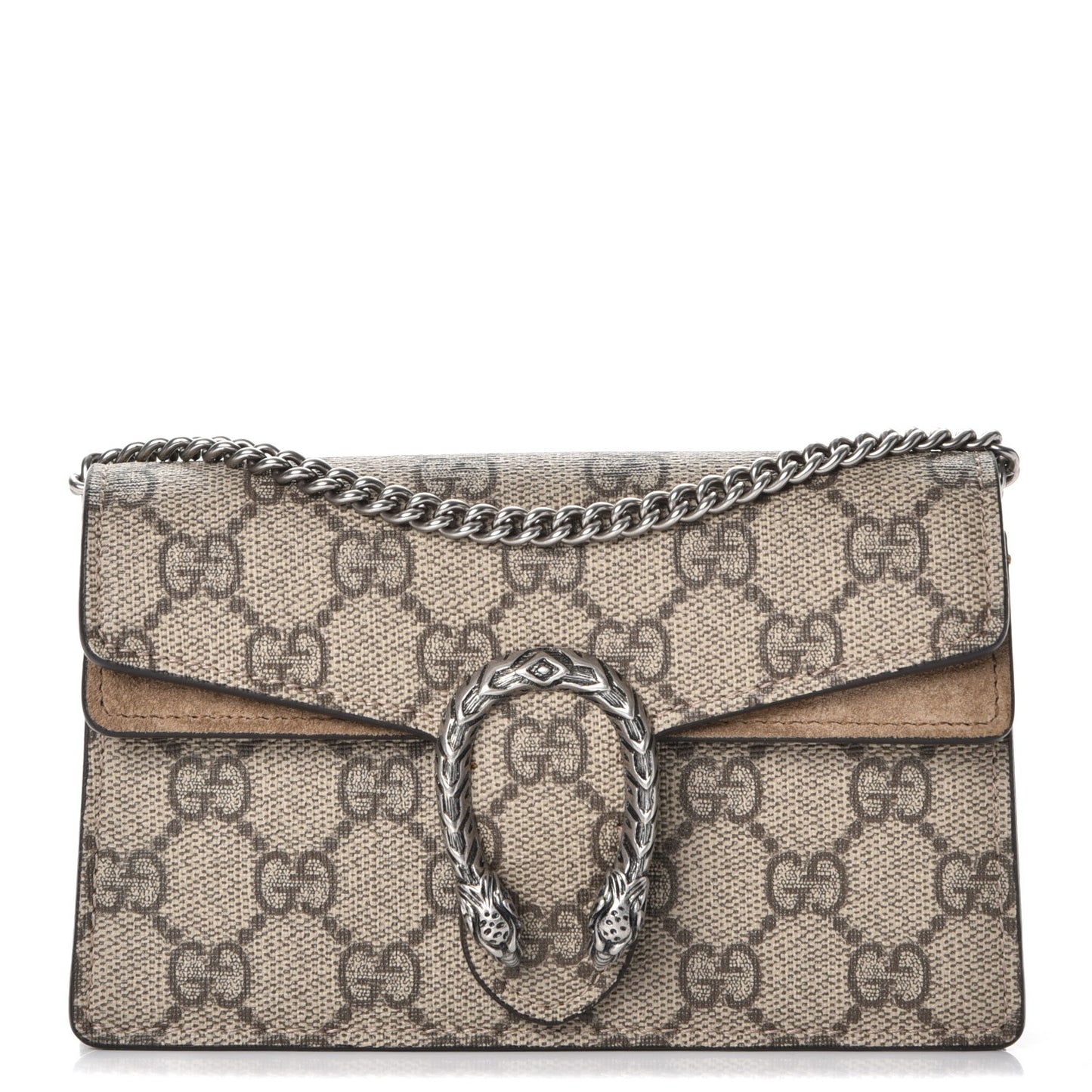 GG Supreme Monogram Super Mini Dionysus Shoulder Bag Taupe