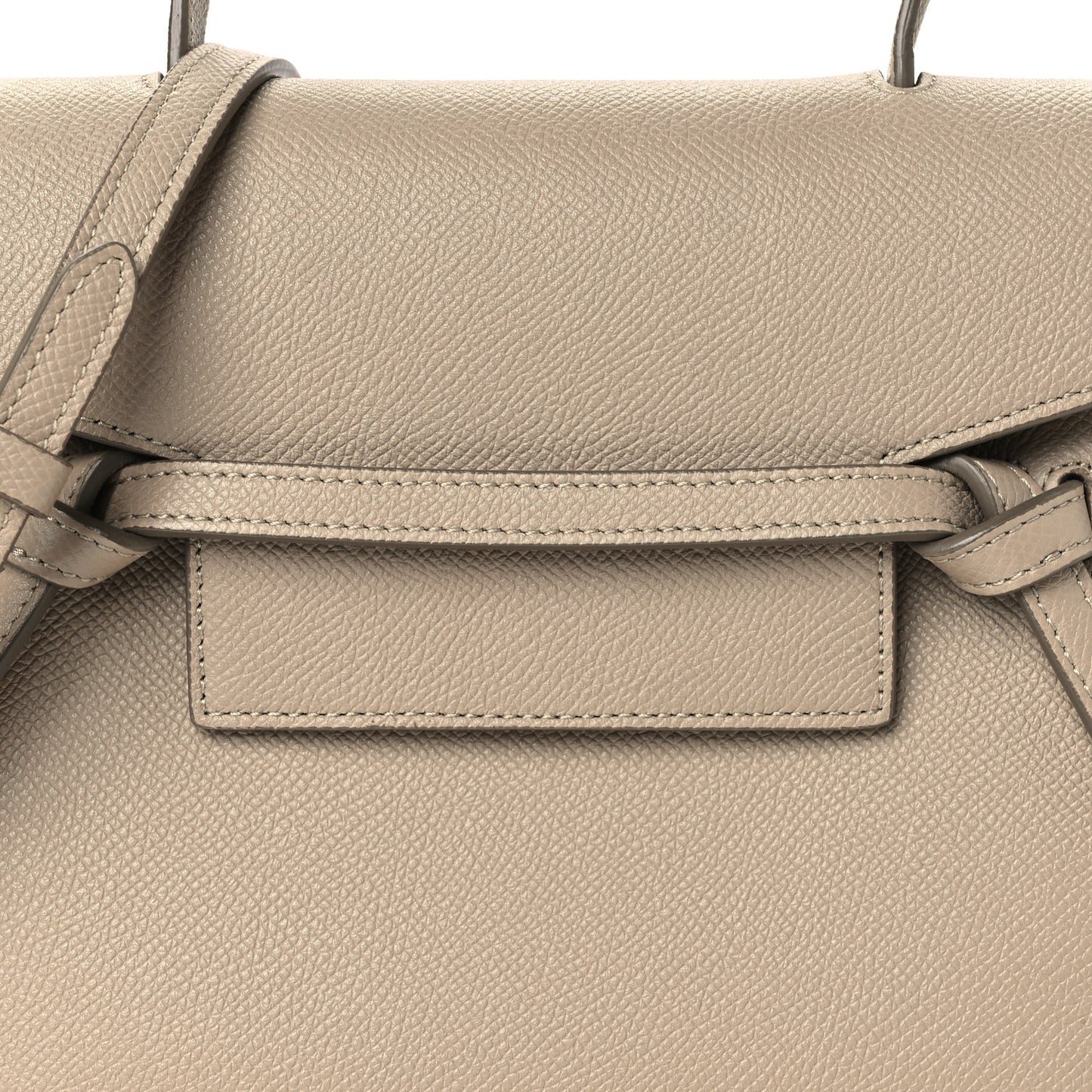 Grained Calfskin Nano Belt Bag Light Taupe