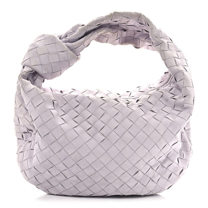 Bottega Veneta Suede Calfskin Intrecciato Teen Jodie Hobo Mirth Washed 1 of 11